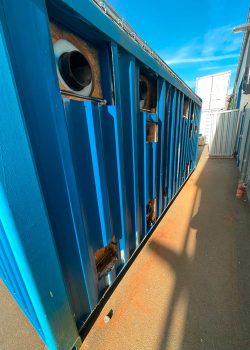 ClearFox containerized treatment plant for a gold mining worker camp